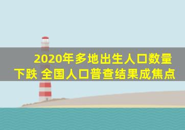 2020年多地出生人口数量下跌 全国人口普查结果成焦点